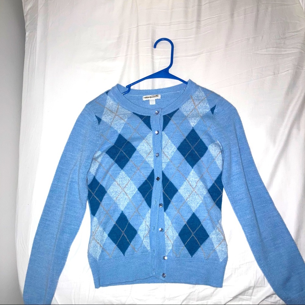 Blue cardigan